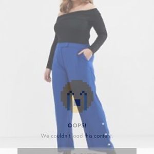 Blue pants with side studs